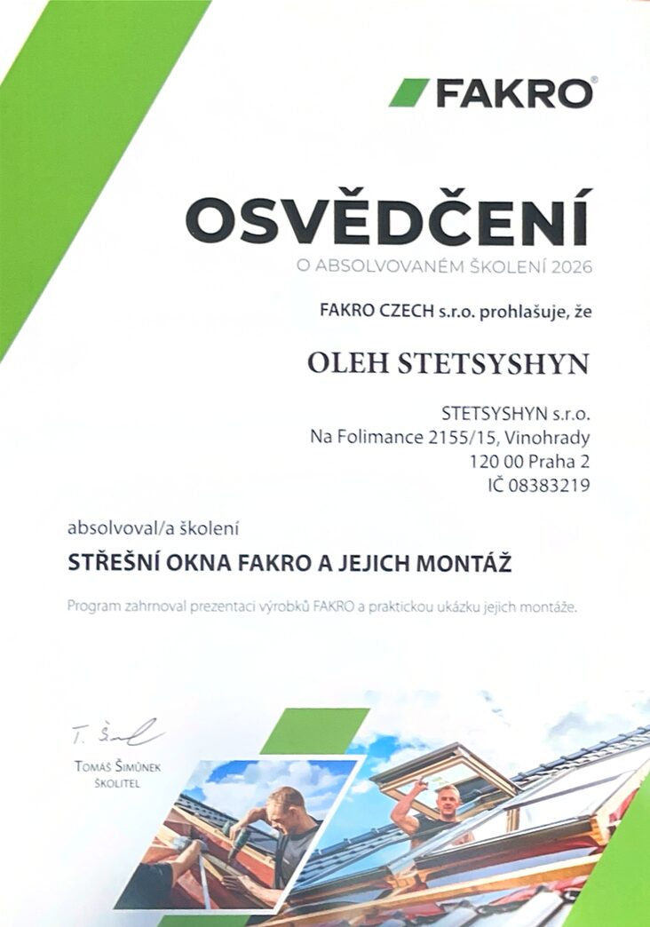osvědčení fakro